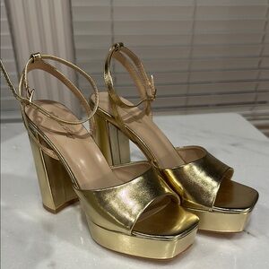 Gold Platform Heels